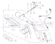 -8G Auspuff V2A X-Bongo 125 E5+