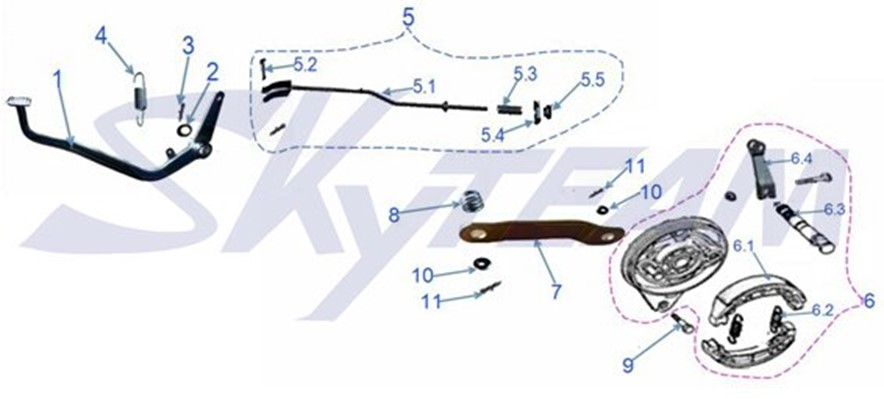 -6 Bremsankerwelle hinten 