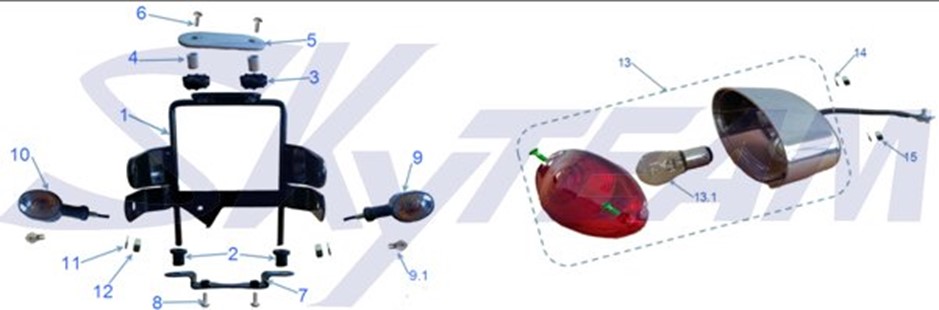 -6 Gummi oben Halter Licht 2 Stück 