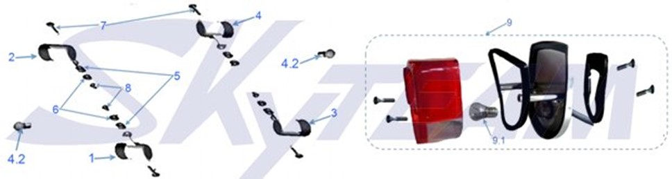 -6 PRO Blinker vorne Links+hinten Rechts Retro klar 1 Stück 