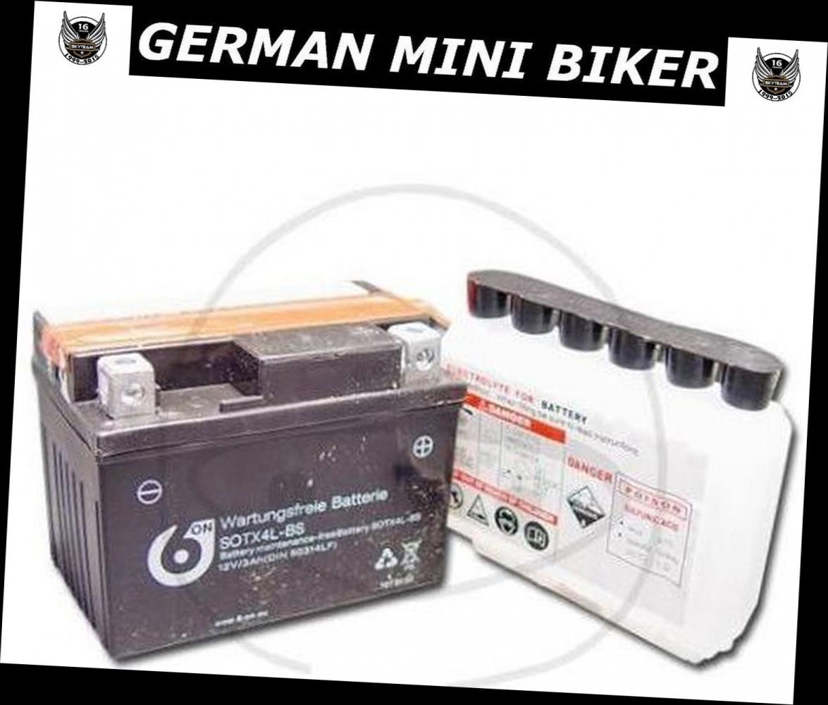 Batterie YTX4L-BS 3.5 AH mit Säurepack! 