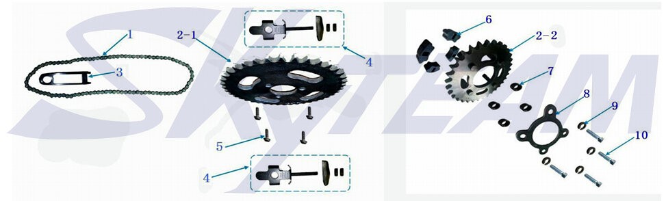 -PBR orig. Kette 125cc 102 Glieder/420 Teilung 