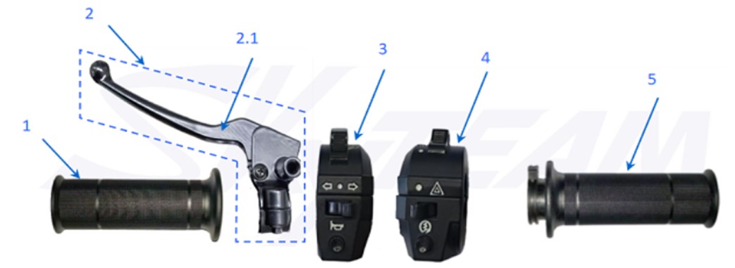 -8 / -6 Lichtschalter links E5+ Schwarz links Abb. 3 