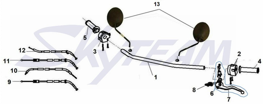 -ACE Gaszug 50 & 125cc 