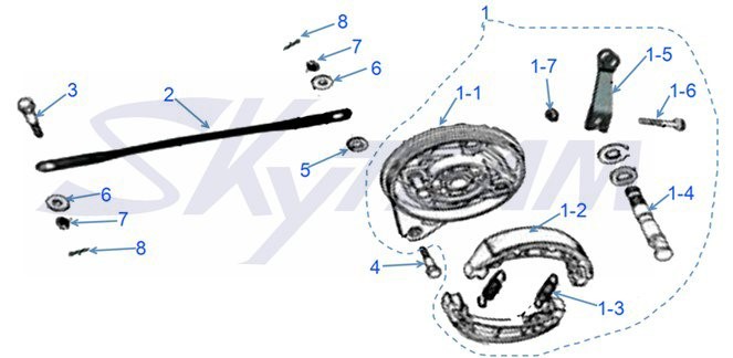 -ACE Schraube M6x35 - Bremsankerschlüßel hinten 