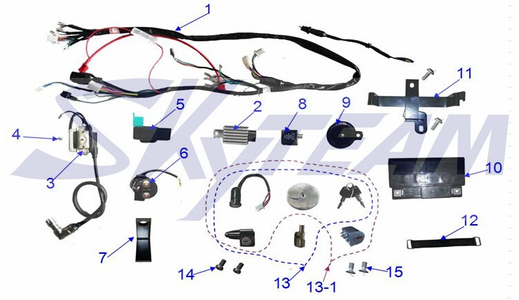 -8/E4 Zündspule e-Carb Skymini-Skybongo 50cc & 125cc 