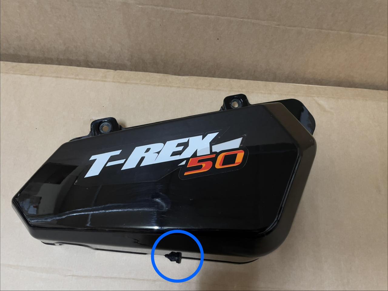 B-Ware F27 T-REX Seiten Deckel links  Schwarz 