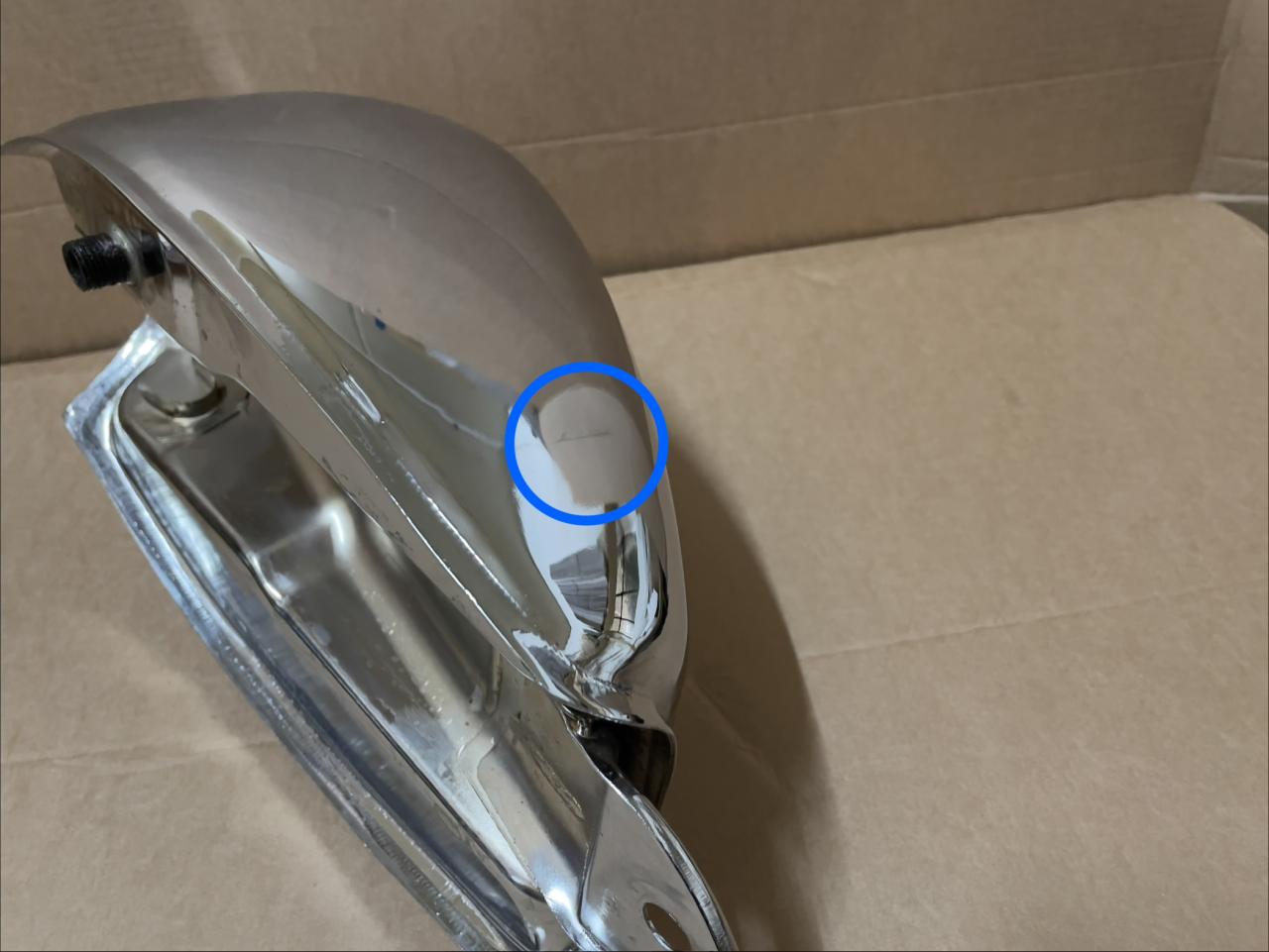 B-Ware F84 4,5 lt. Tank Chrom E3 / Tankdeckel 34mm 