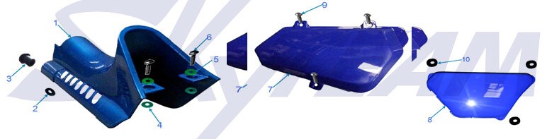 -Trex Seitendeckel rechts Matt-Schwarz
