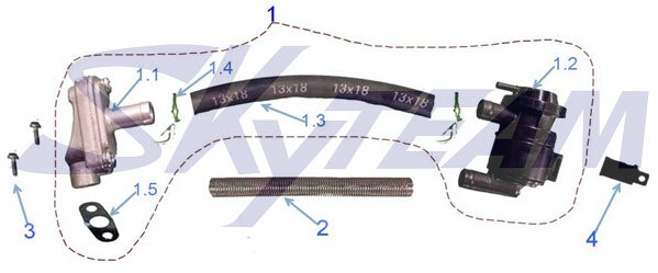 -8 Gummihalter Luftfilter Abgasrückführung 50cc 