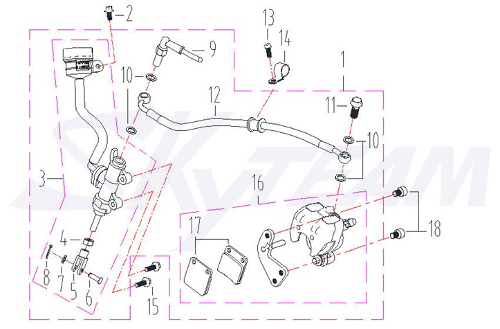 -8G Bremsbeläge hinten X-Bongo Abb. 17 