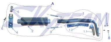 -LeMans Krümmer V2A 125cc 