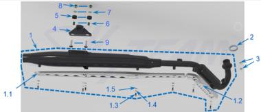 -6 EU5+ Beilagscheibe 1 Stk. für Halter Auspuff Original Skymax 125  Abb. 7 