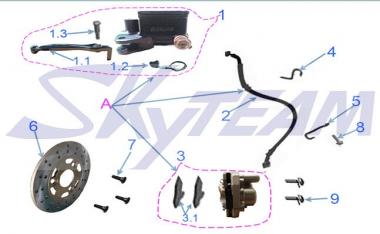 -6/Skymax & PBR Vorderrad Bremse Standard komplett 