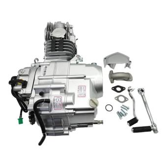 Motor 125cc ,  4 Gang/Handkupplung mit Anlasser & Kickstarter in Silber 