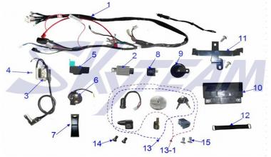 -8 Schraube M6 Zündspule Skymini-Skybongo 50cc & 125cc 