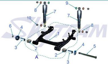 -Trex Gasdruck-Stoßdämpfer 330mm 2 Stück 