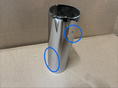 B-Ware F25 Hitzeblende mit e* Nr. PBR Auspuff Chrom 