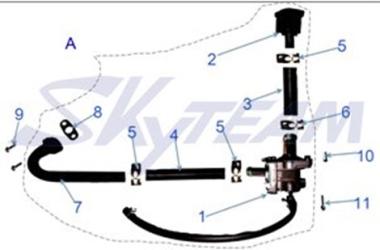 -6 Secondary Air System Auspuff 50cc/EU2-3 KAT 
