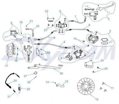 -8/-6 E4 Schraube Bremsscheibe 155mm vorn - CBS-Bremssystem Abb.11  1.STK 