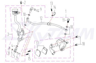 -8G Bremsbeläge hinten X-Bongo Abb. 17 