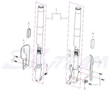 -8G Protektor links Vordergabel X-Bongo Abb. 6 