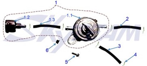 Artikelbild 1 des Artikels “-8 Ventil Abgasrückführung EU3 125cc komplett “