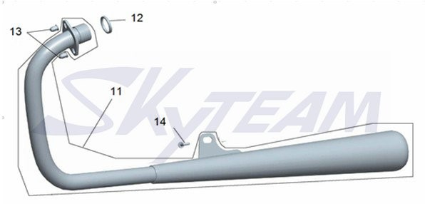 Artikelbild 1 des Artikels “-ACE Auspuff Chrom ohne Kat 125cc “