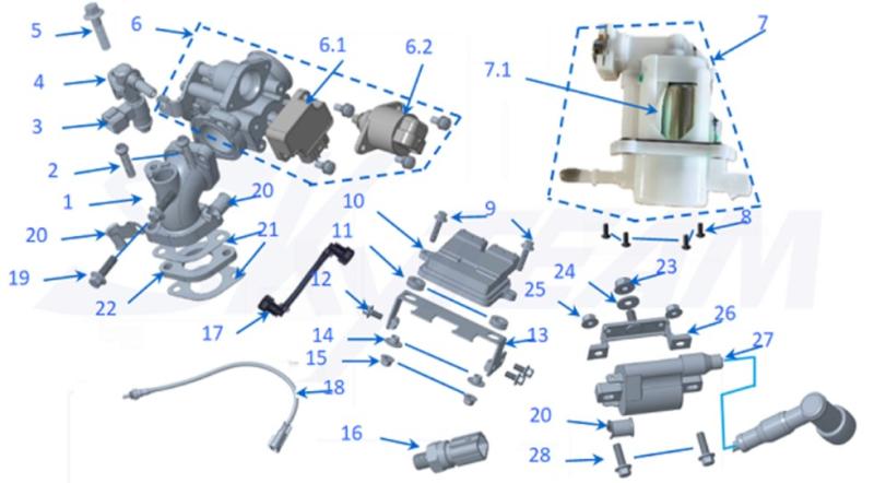 Artikelbild 1 des Artikels “-6 EU 5 Pumpe Einspritzung Gen. II / E5 & E5+ Skymax 50 & 125 Abb. 7 “