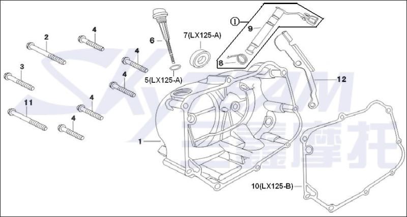 Artikelbild 1 des Artikels “-6 HALTER KUPPLUNGSZUG AM MOTOR SKYTEAM ABB. 12 SKYMAX 125 “