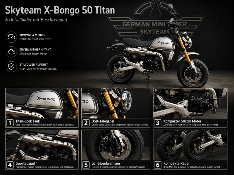 Artikelbild des Artikels “Skyteam - X-BONGO 50 MATT-TITAN E5+ MODELL 2026 “