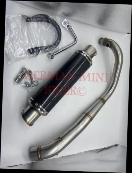 Artikelbild des Artikels “E4 Auspuff Edelstahl/Carbon BS1247-C untenliegend mit Lambdasonden Anschluss E4 / M14 “