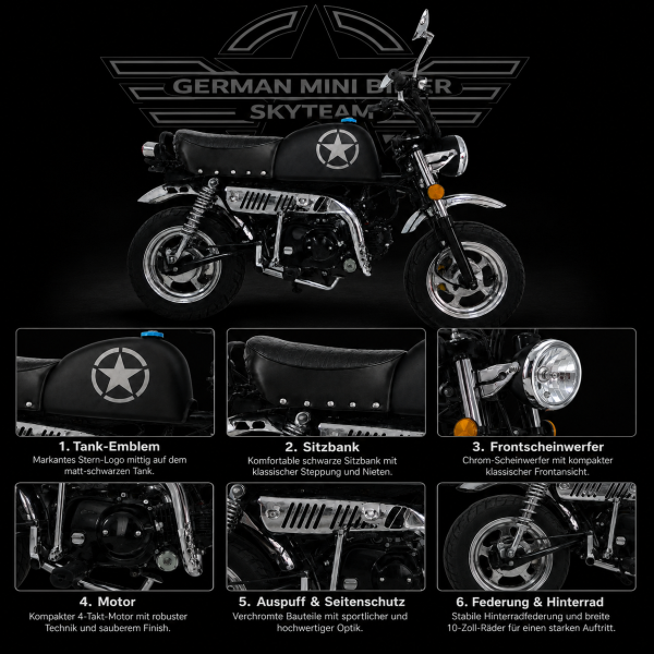 Artikelbild des Artikels “SkyTeam SKYBONGO 50 E5 10zoll Club-Inj. Matt-Black-Liberator -Angebot d. Monats- “