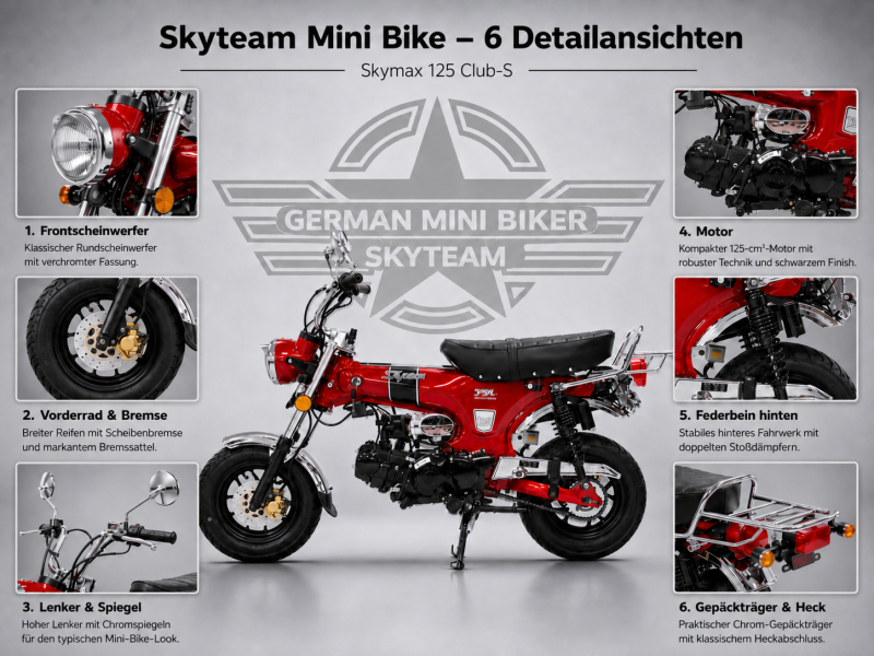 Artikelbild des Artikels “SKYTEAM  SKYMAX 125-6 CLUB-S E5+ INJECTION de LUXE METALLIC-RED Sitz in Schwarz“