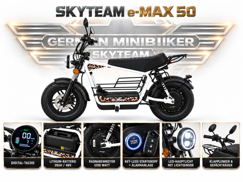 Artikelbild 3 des Artikels “E-Max 50 White-Edition mit Klapplenker! “
