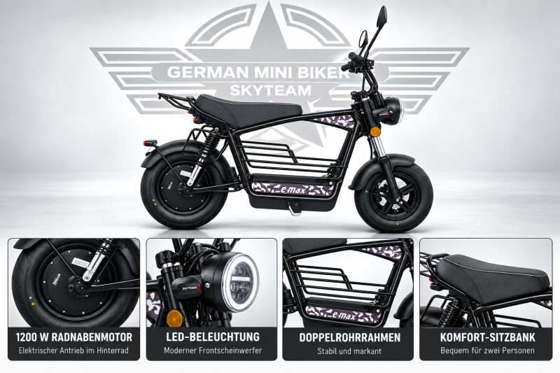 Artikelbild 3 des Artikels “E-Max 50 Black-Edition mit Klapplenker! ohne Gepäckträger “