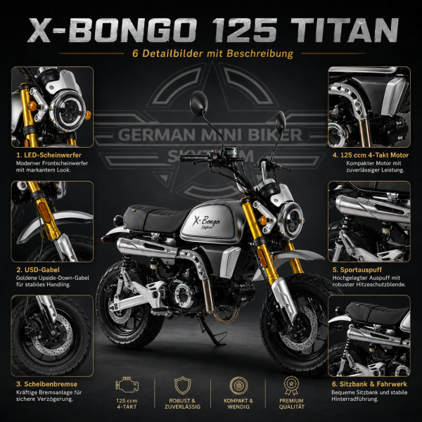 Artikelbild 3 des Artikels “Skyteam - X-BONGO 125 ABS MATT-TITAN E5+  MODELL 2026 “