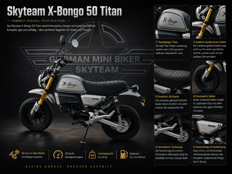 Artikelbild 4 des Artikels “Skyteam - X-BONGO 50 MATT-TITAN E5+ MODELL 2026 “
