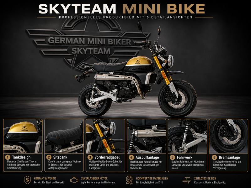 Artikelbild 4 des Artikels “Skyteam - X-BONGO 125 E5+ ABS GOLD/BLACK SPECIAL-EDITION-GOLD “