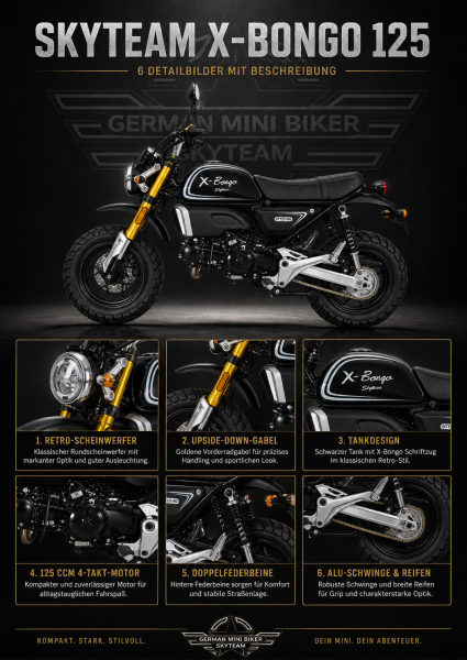 Artikelbild 4 des Artikels “Skyteam - X-BONGO 125 ABS MATT-BLACK E5+ NEUHEIT 2026 “