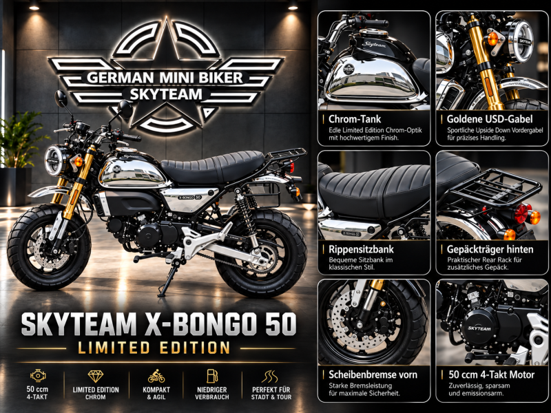 Artikelbild 4 des Artikels “Skyteam - X-BONGO 50 LIMITED-EDITION CHROM E5+ MODELL 2027 “