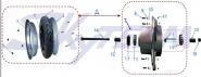 -6 Radachse PRO 12" 217mm/M12 Hinterrad 