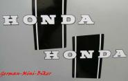 Honda Bauchbinde Schwarz/Weiß 1 Paar Links & Rechts 