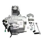 Motor 125cc ,  4 Gang/Handkupplung mit Anlasser & Kickstarter in Silber 