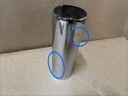 B-Ware F25 Hitzeblende mit e* Nr. PBR Auspuff Chrom 