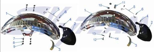 Artikelbild des Artikels “-6 Schutzblech Schwarz vorn Skymax 50 & 125 “