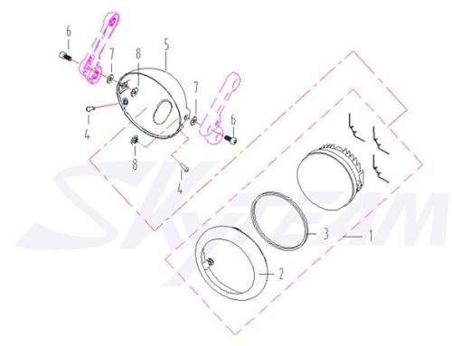 Artikelbild des Artikels “-8G Licht vorn komplett 125 X-Bongo Abb.1 “