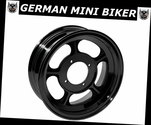 Artikelbild des Artikels “Felge Black CNC-Aluminium Original Skyteam SET 10`x 2,5` schlauchlos 1 Stück mit Zulassung! “