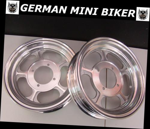 Artikelbild des Artikels “CNC-Aluminum Felgen Set Original Skyteam 10`x 2,5` schlauchlos 1 Paar mit Zulassung! “