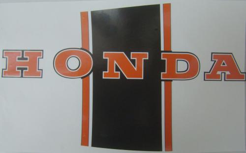 Artikelbild des Artikels “Honda Bauchbinde Schwarz/Orange 1 Paar Links & Rechts “